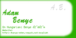 adam benye business card